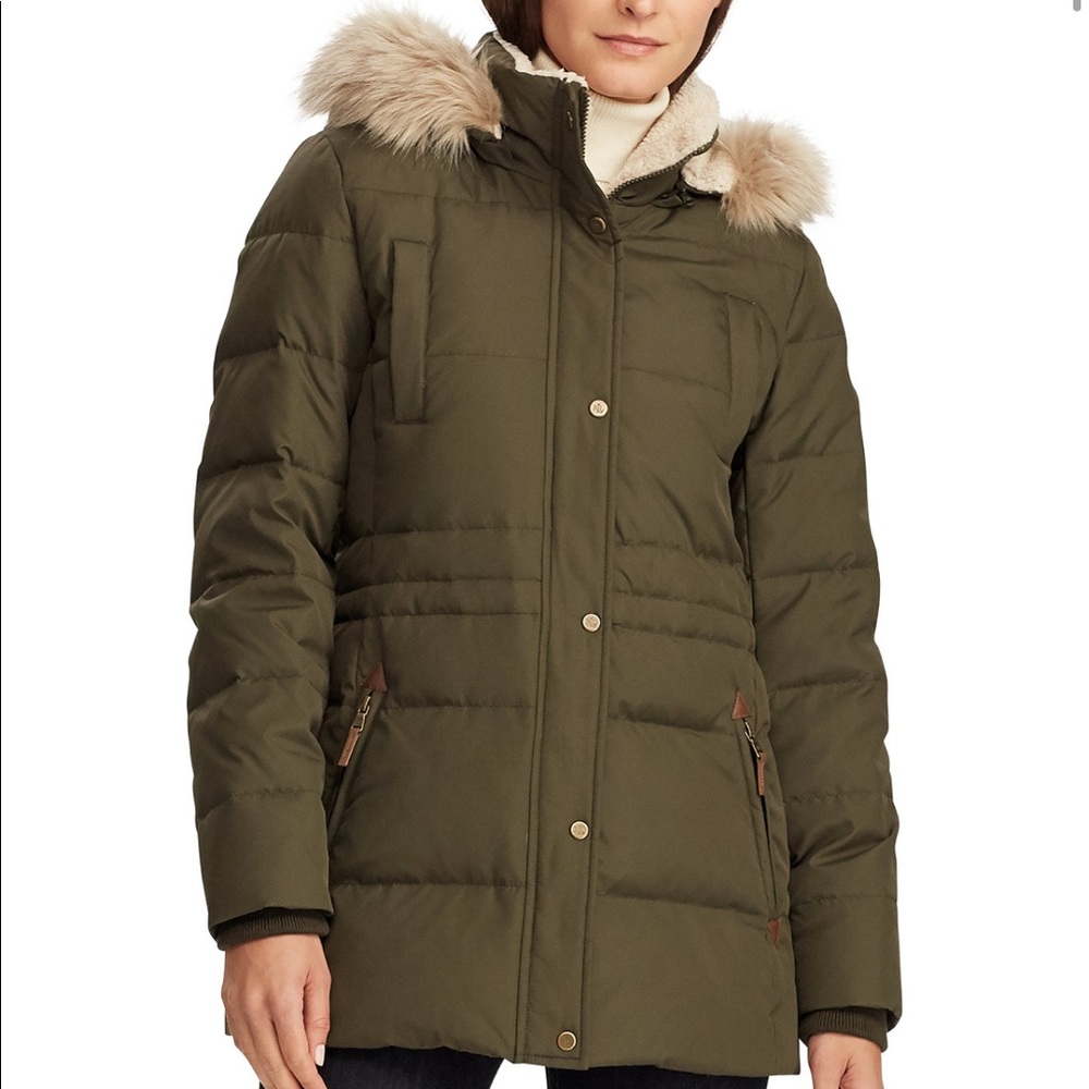 Ralph Lauren Olive Green Hooded Jacket